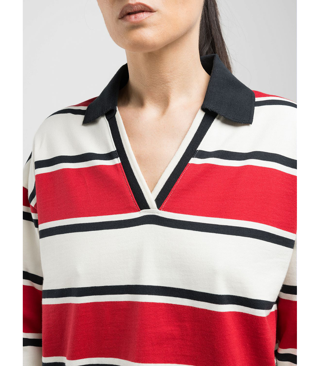 オーバーフィット ヘビージャ－ジーボーダーポロシャツ 詳細画像 マルチ 3